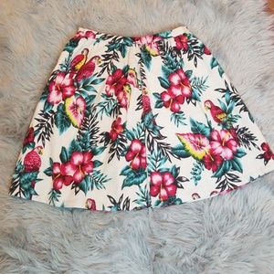 Zero Degree Celsius Mini Floral Parrot Skirt